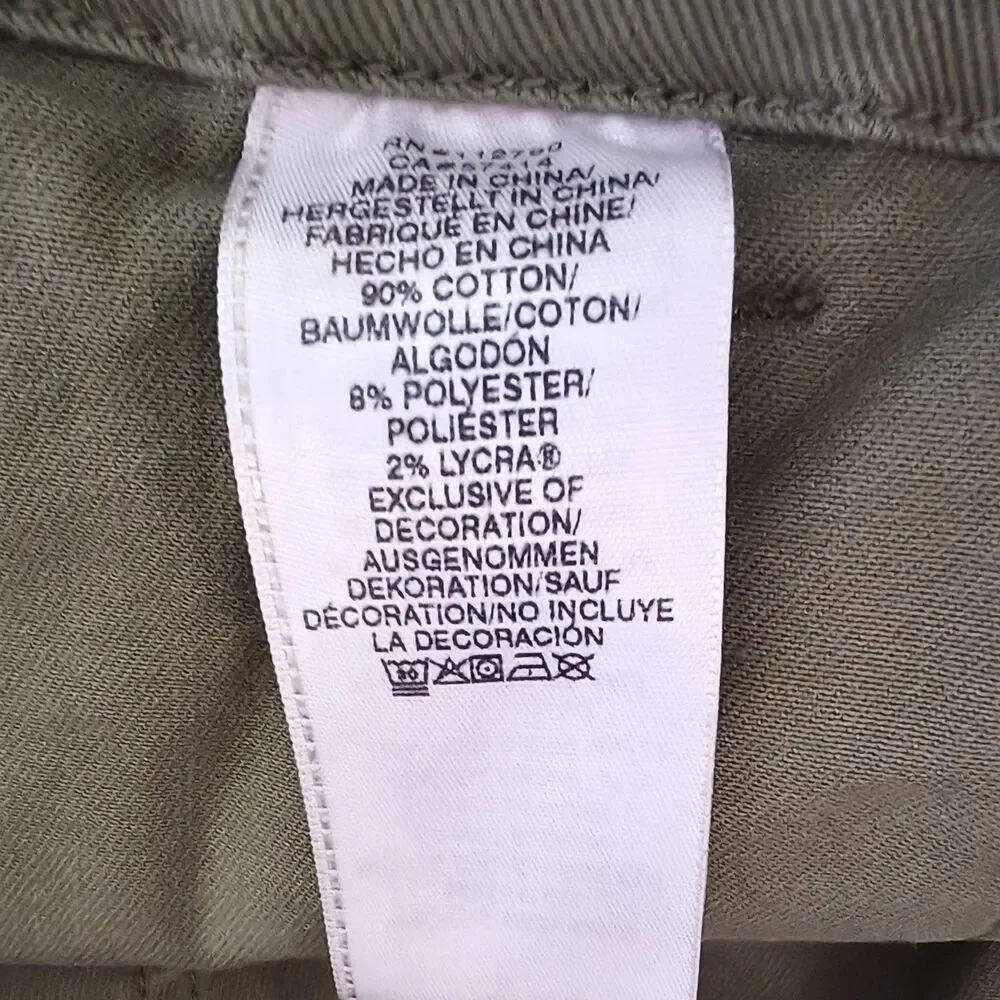 ​True Religion Mens Green Cargo Shorts Utility Casual Shorts Size 36